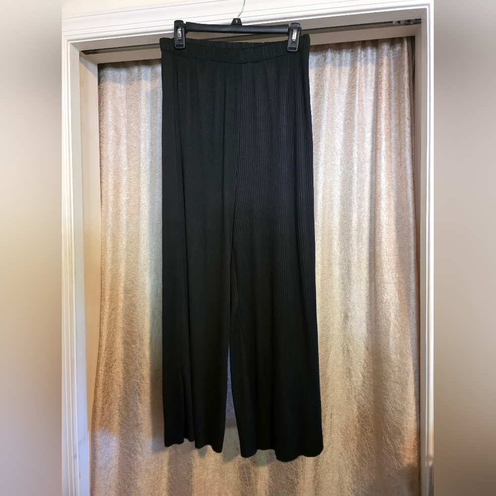 Elegant Black Pleated Women's Pants